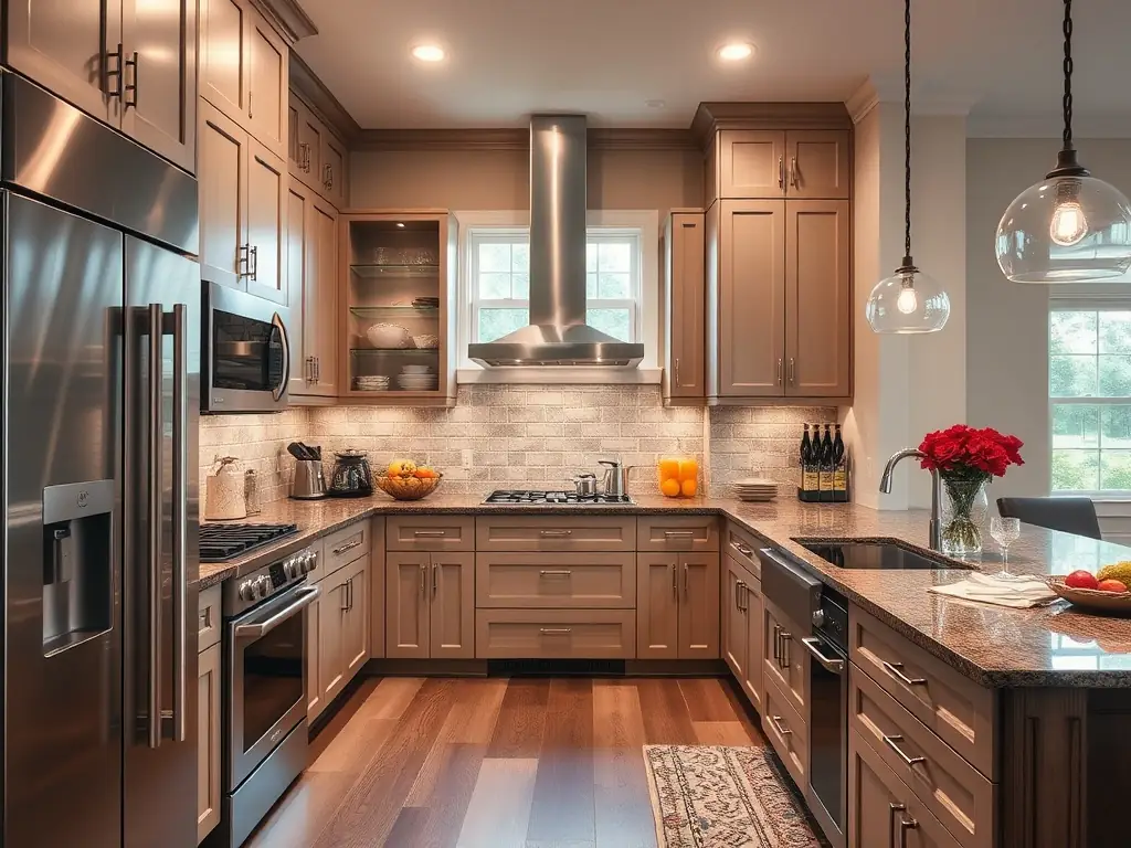 A stunning kitchen renovation featuring modern appliances and elegant finishes, highlighting the transformation of the space.