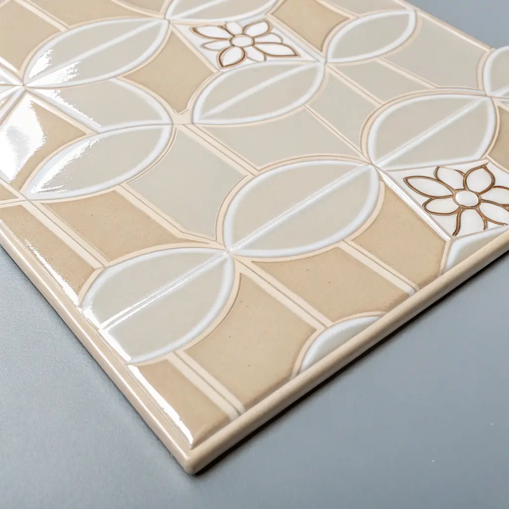 Glazed Ceramic Wall Tile - Blue Wave