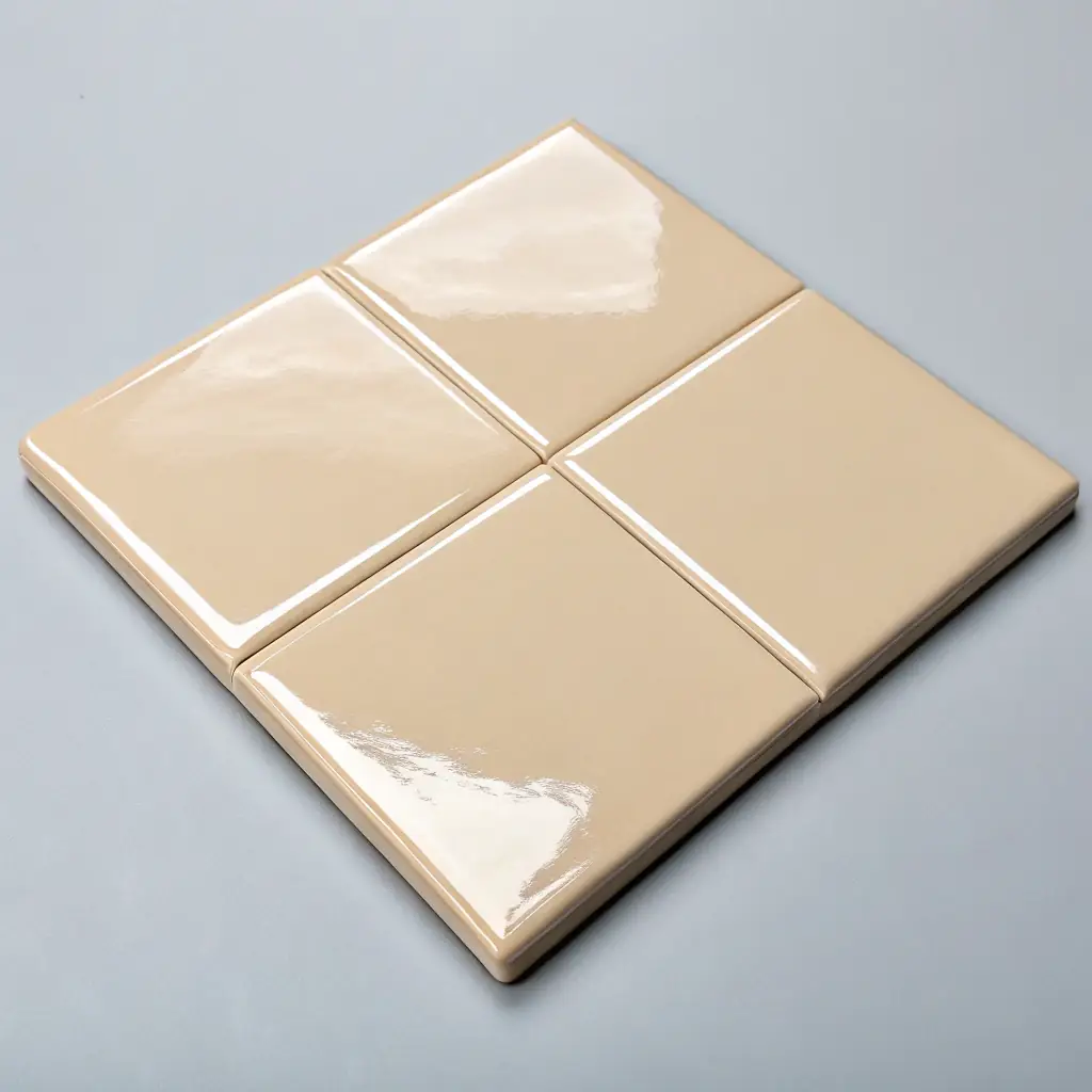 Glossy Porcelain Tile - Beige Elegance