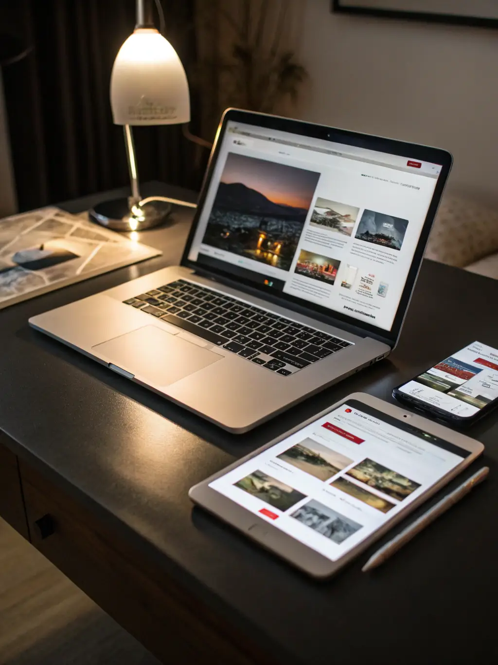 A clean and responsive web design mockup displayed on multiple devices, highlighting D&C PROJECT LLC's ability to create user-friendly and visually appealing websites.