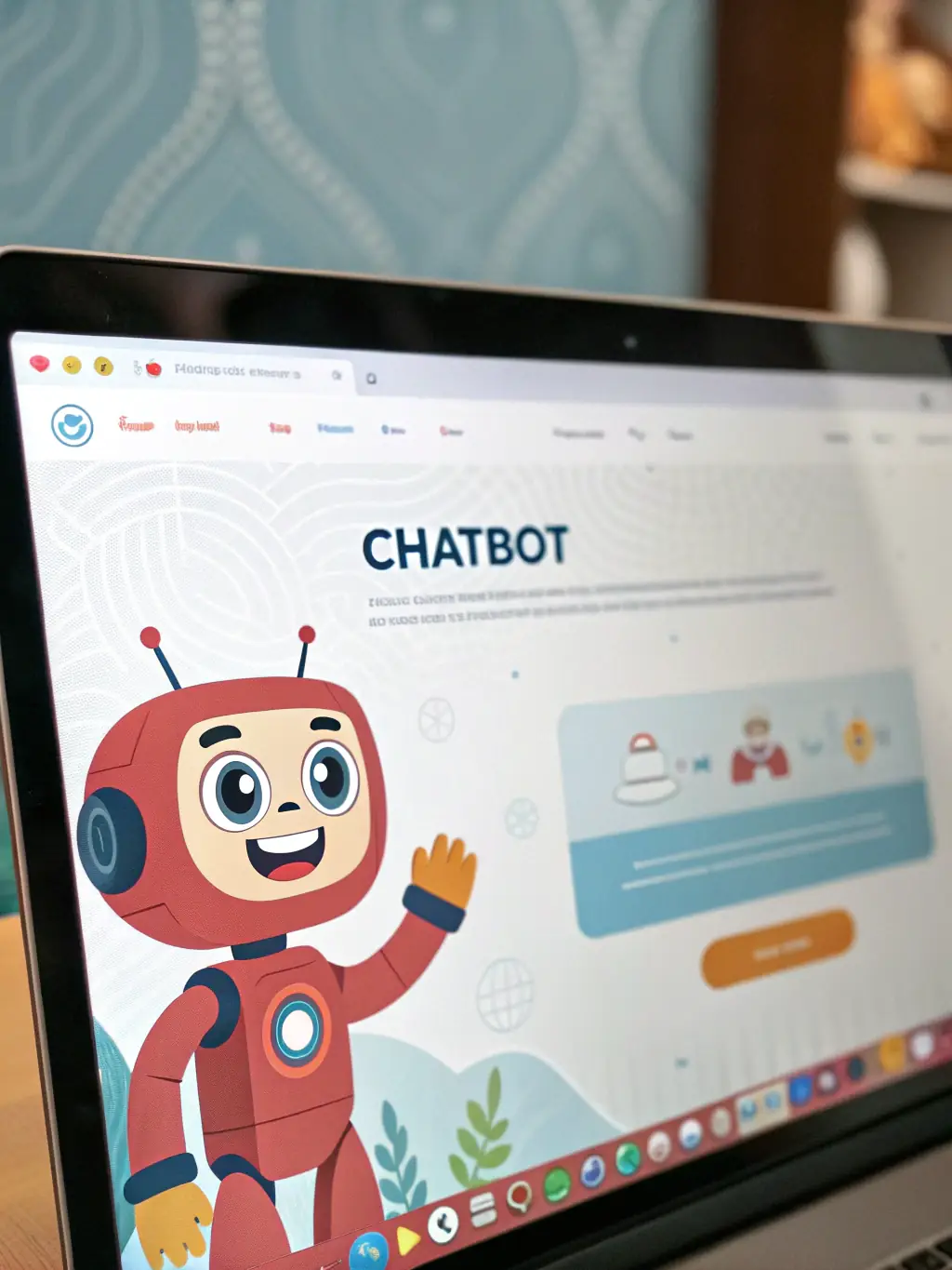 An AI-powered chatbot interface integrated into a business website, showcasing the AI integration services.
